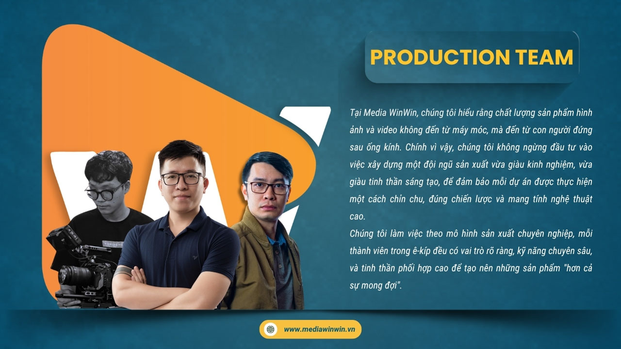 Đội ngũ chụp ảnh profile doanh nghiệp tại media winwin