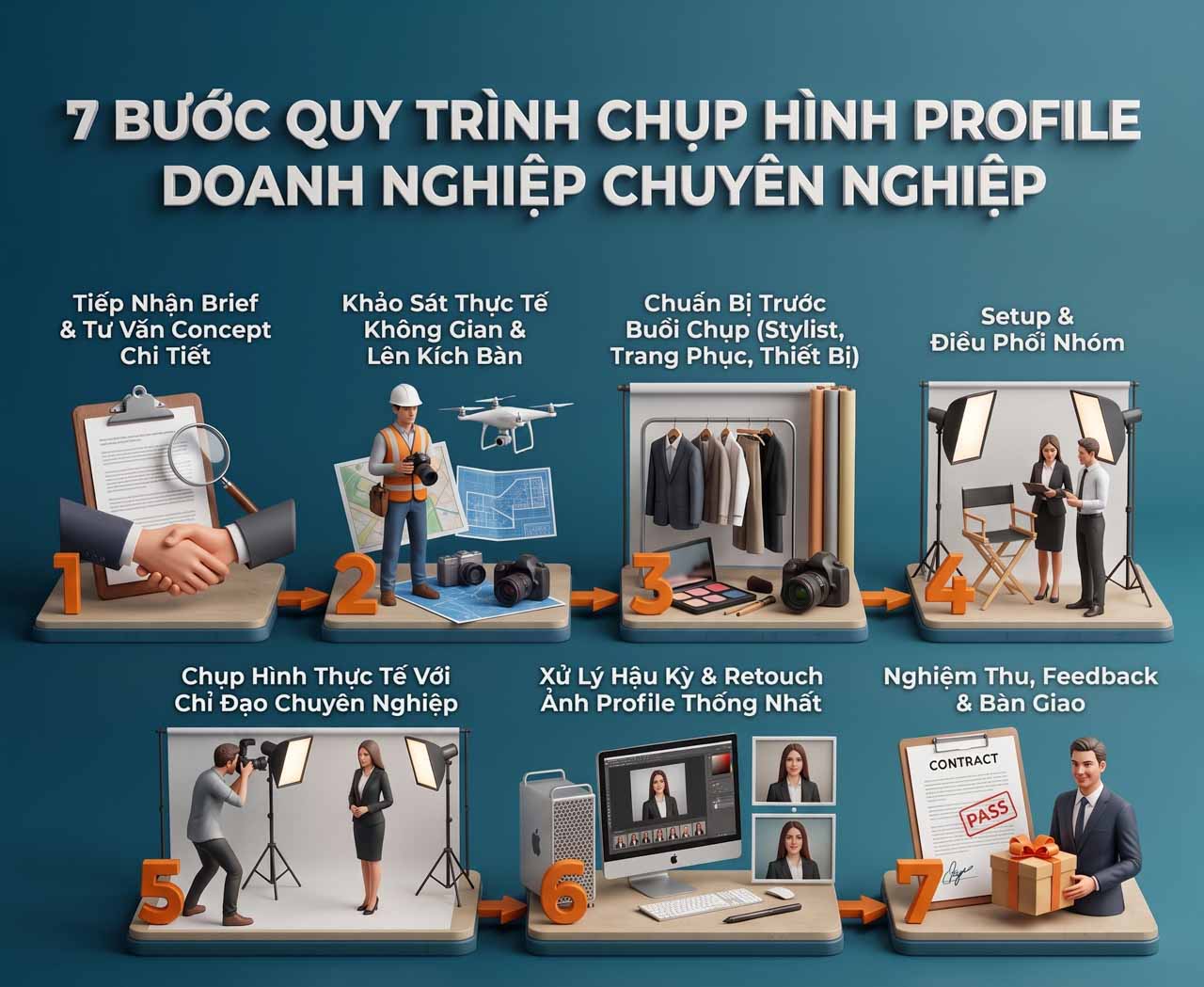 Quy trình chụp ảnh profile doanh nghiệp tại media winwin