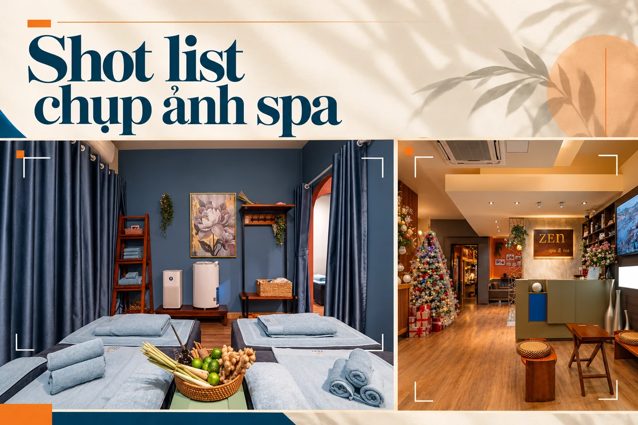 Shot list chụp ảnh spa theo mục tiêu website
