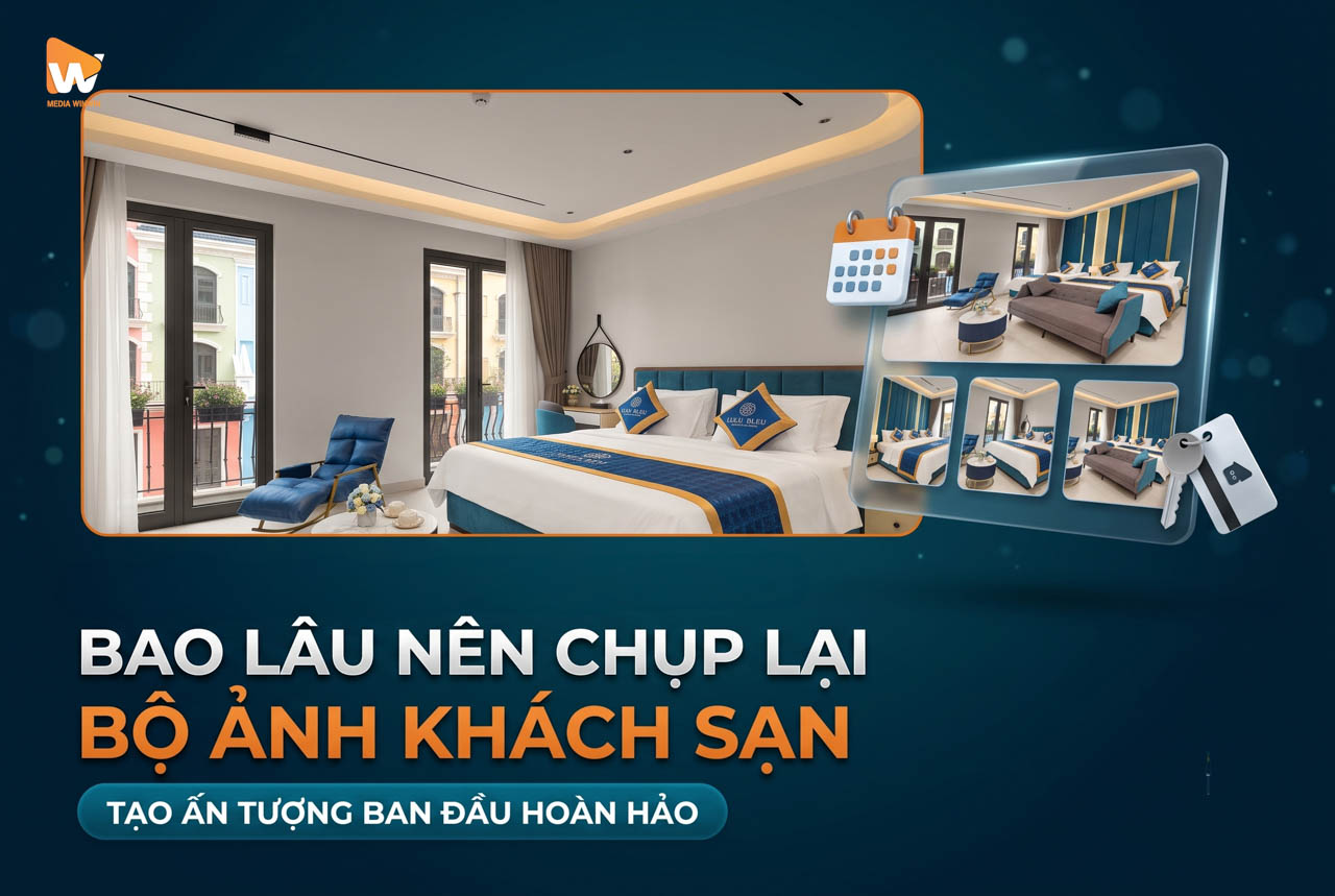 Bao lâu nên chụp lại bộ ảnh khách sạn · phòng deluxe sáng đều đạt chuẩn OTA và listing Booking.com