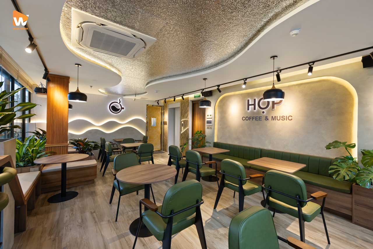 Khu cafe và không gian âm nhạc HOP tại 3A Hometel, chụp ảnh hometel Hà Nội | Media WinWin