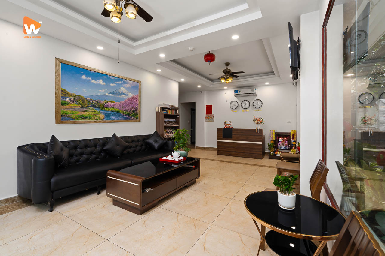Chụp ảnh căn hộ dịch vụ Nagomi Residence — khu sinh hoạt chung của toà nhà