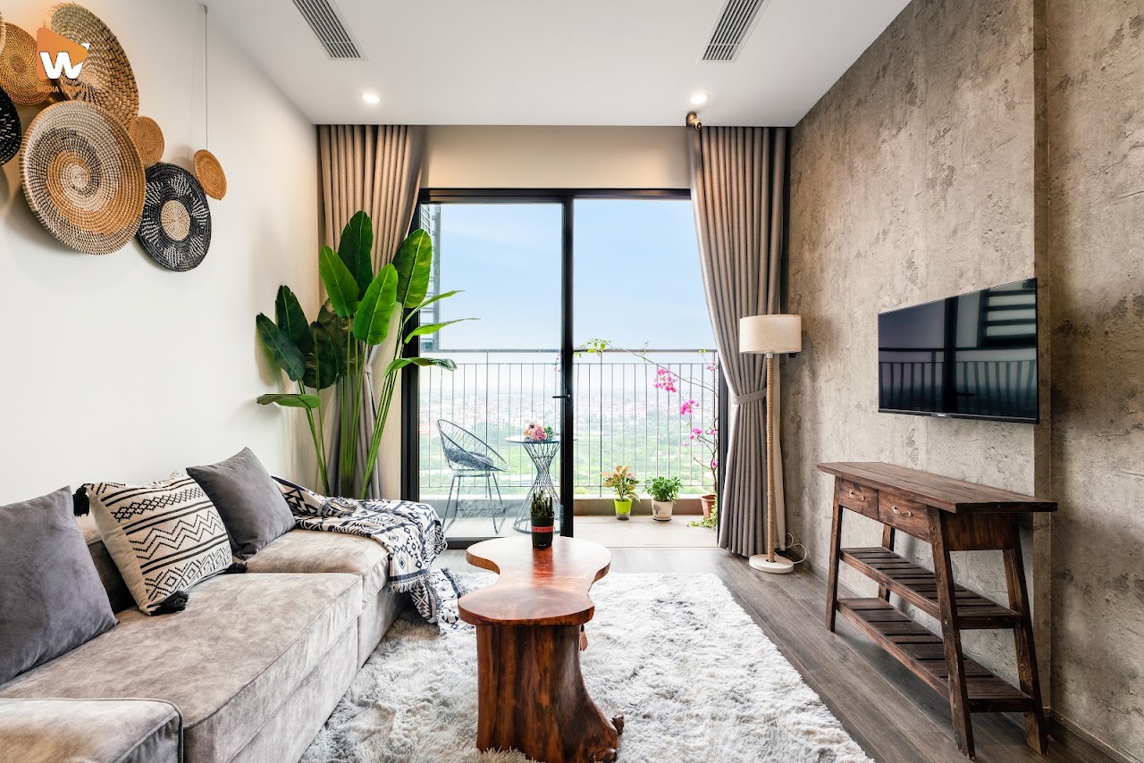Chụp ảnh homestay Ocean Park — phòng khách trong ánh sáng chiều