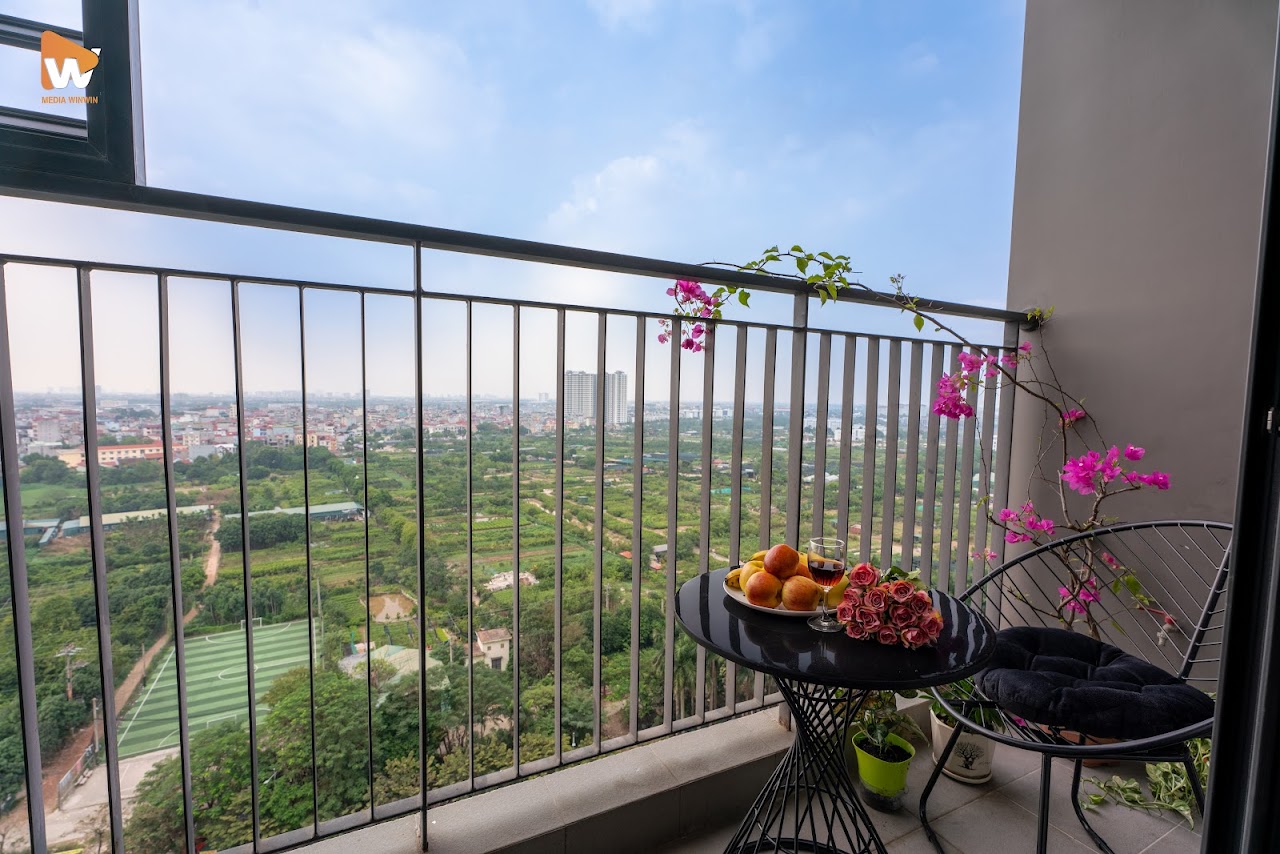 Chụp ảnh homestay Ocean Park — ban công nhìn ra không gian xanh