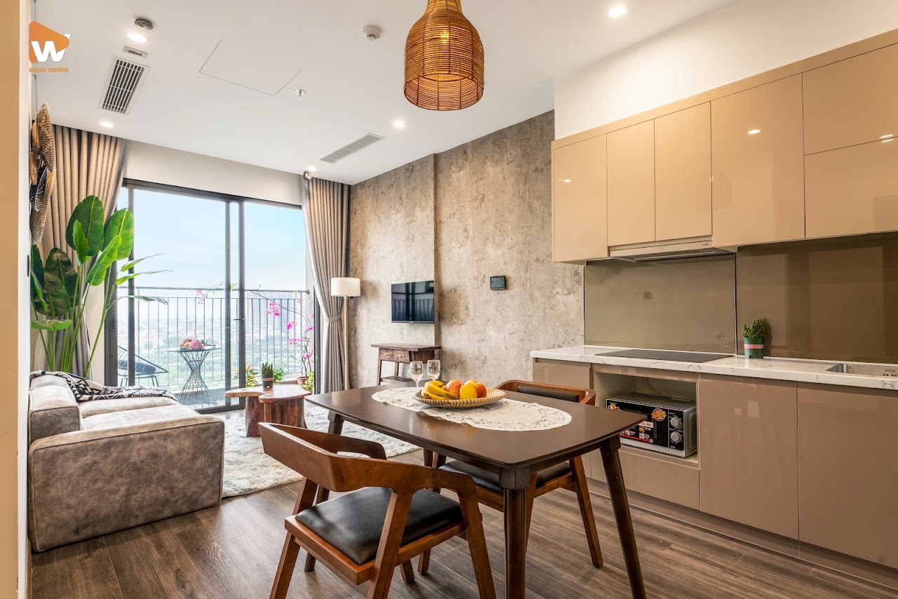 Chụp ảnh homestay Ocean Park — gian bếp và khu vực ăn uống