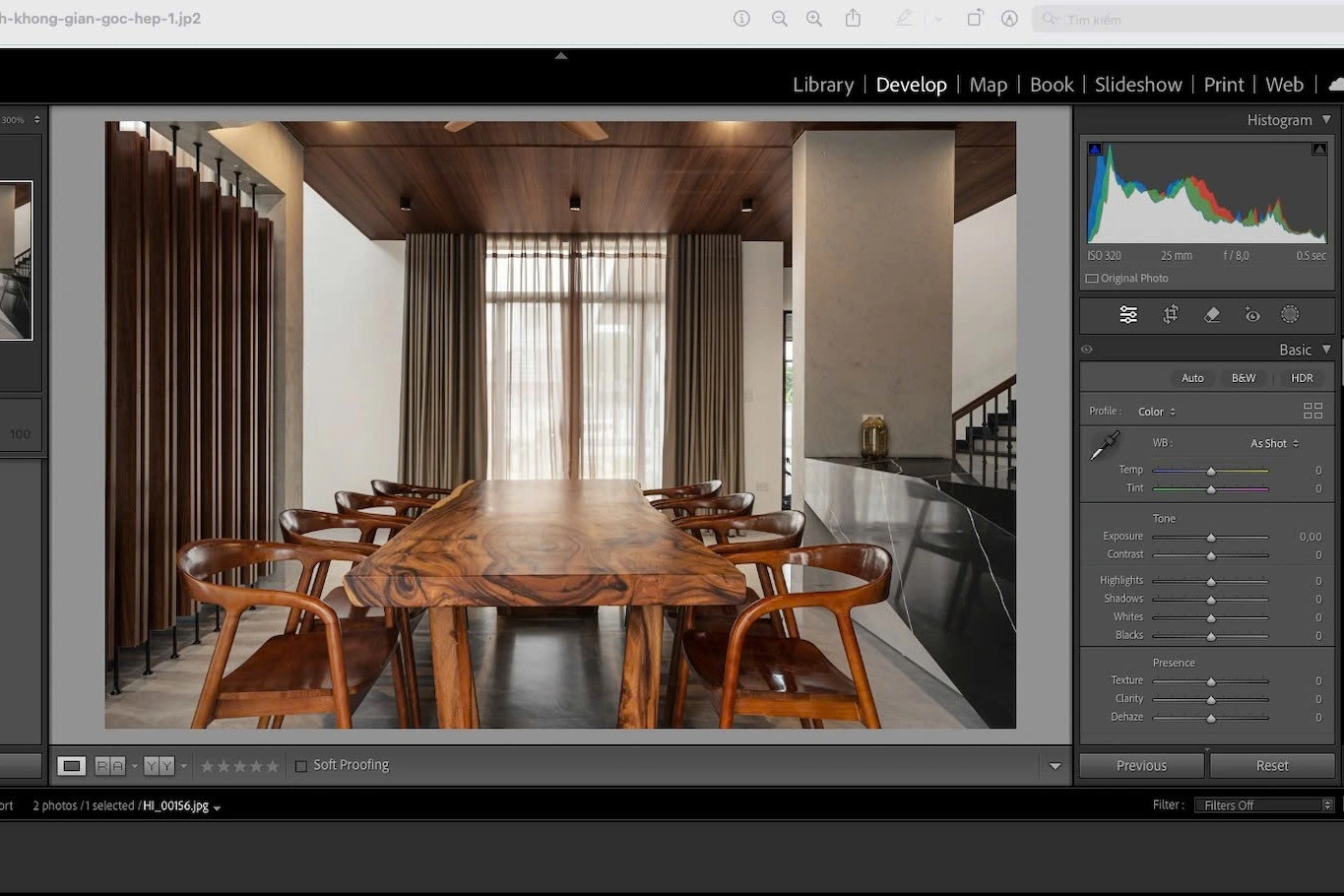 Hướng dẫn hậu kỳ ảnh nội thất không gian hẹp bằng Lightroom