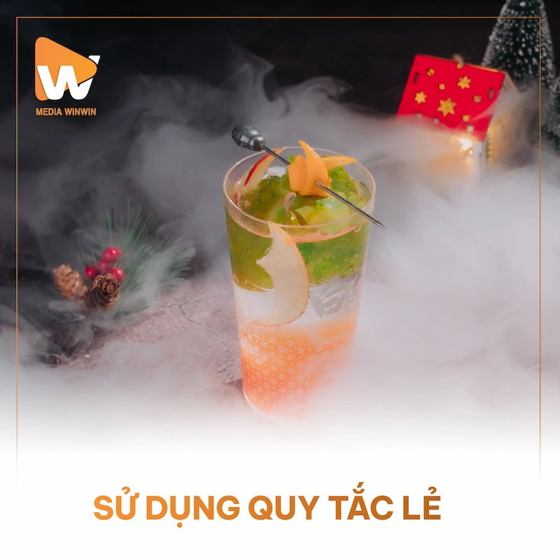 Concept chụp ảnh đồ uống quy tắc lẻ rất quen thuộc đối với các đơn vị chụp ảnh chuyên nghiệp