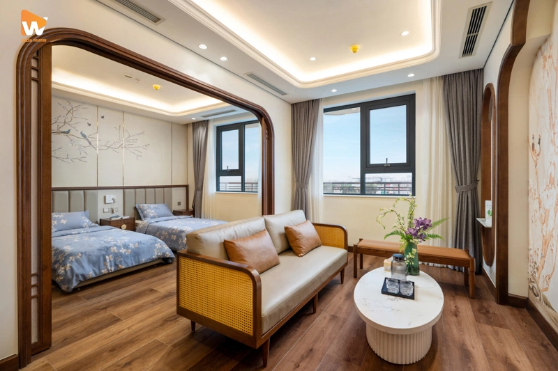 Chụp ảnh phòng khách sạn hạng phòng vip view tổng quan