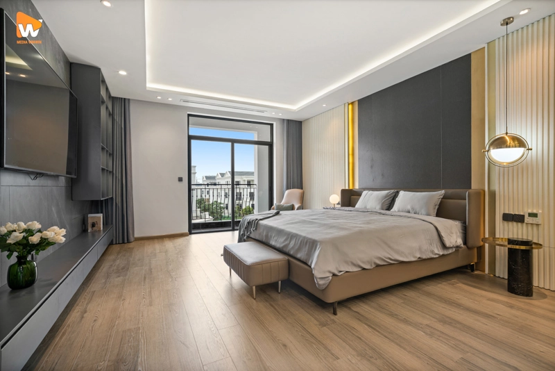 Chọn góc chụp phù hợp giúp phòng ngủ nhỏ trông rộng và thoáng hơn