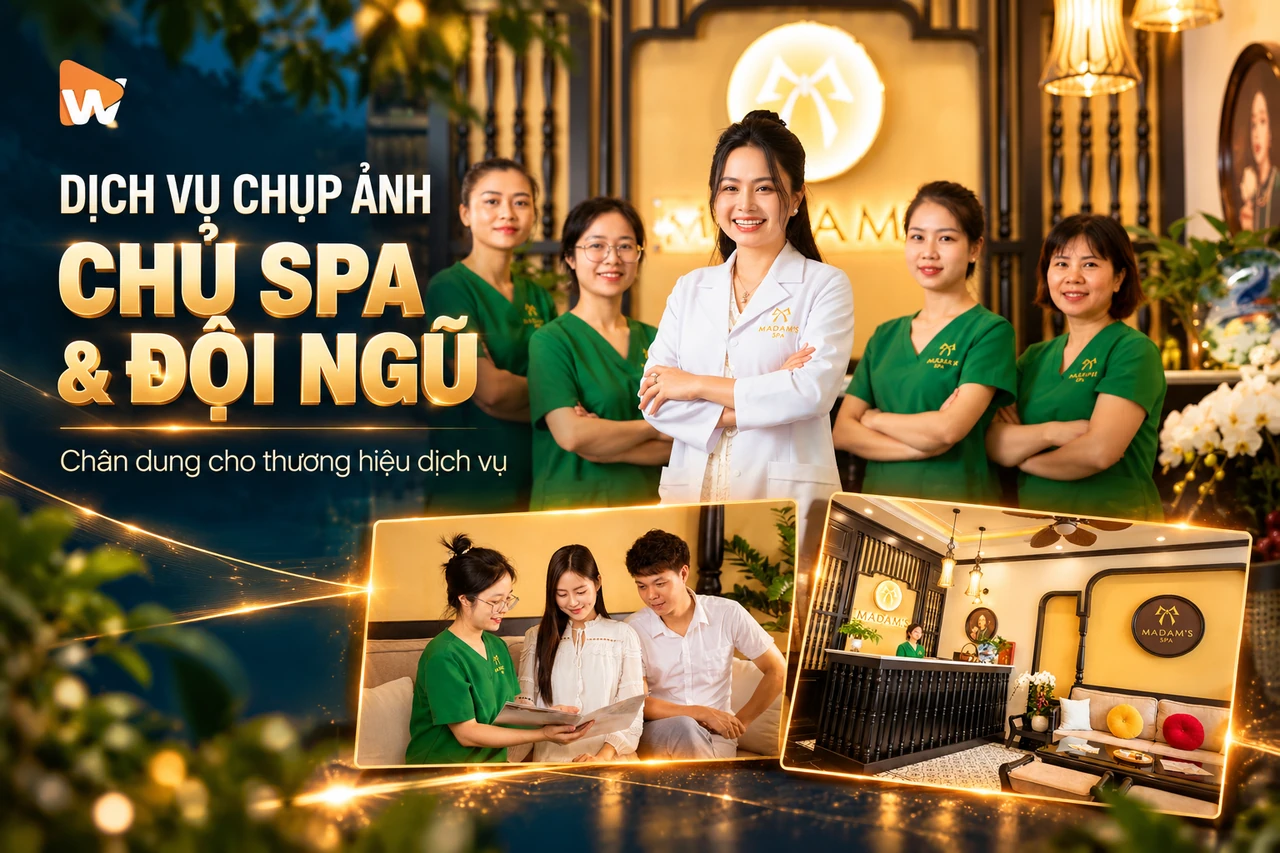 Chụp ảnh chủ spa và đội ngũ (10 người)