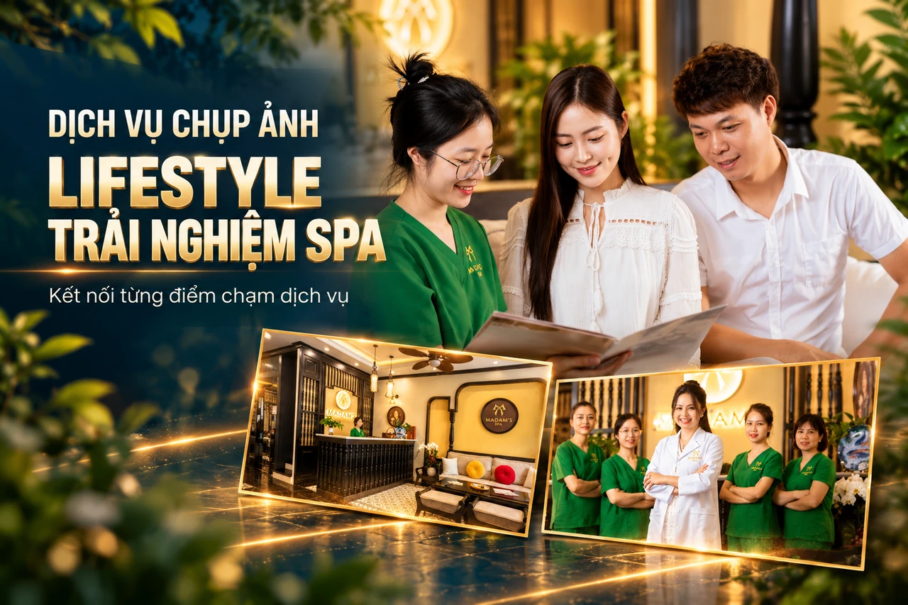 Chụp ảnh lifestyle và trải nghiệm spa