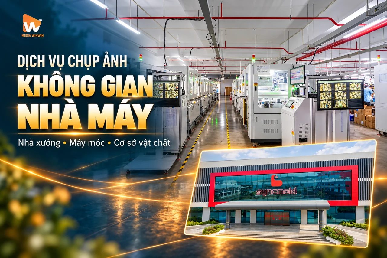 Chụp ảnh không gian nhà máy