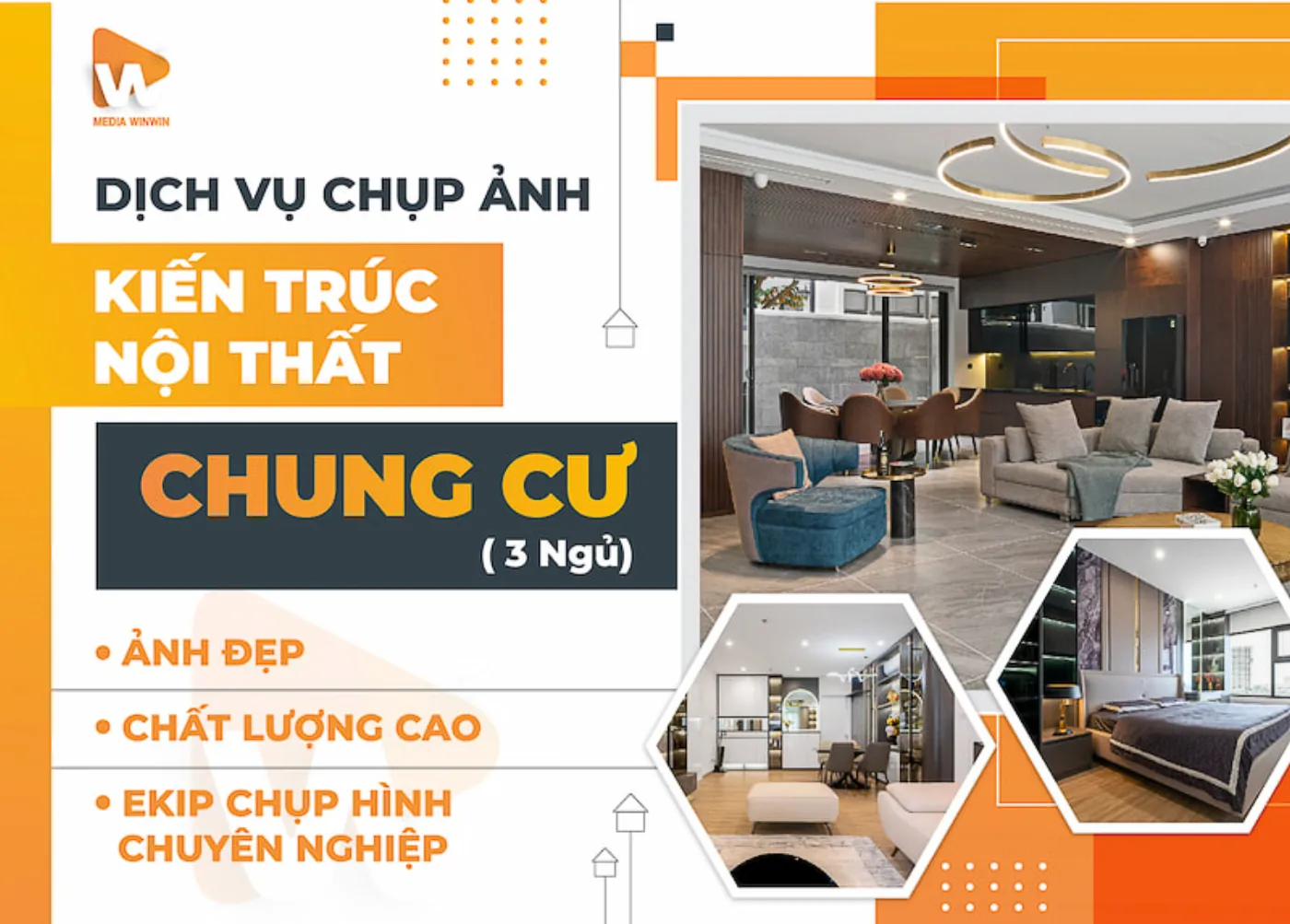 Dịch Vụ Chụp Ảnh Kiến Trúc - Nội Thất ( 3 ngủ )