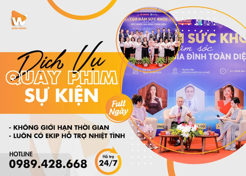 Dịch vụ quay phim Sự Kiện (6 - 8h) 2 Camera