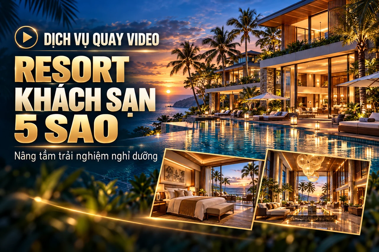 Dịch Vụ Quay Không Gian Resort Khách Sạn 5*