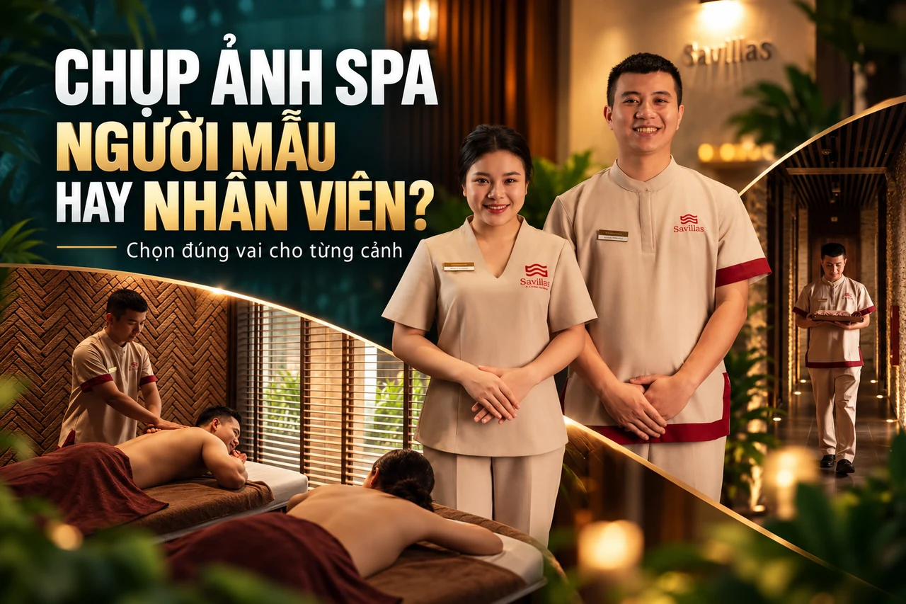 Chụp ảnh spa nên thuê người mẫu hay dùng nhân viên và khách mẫu?