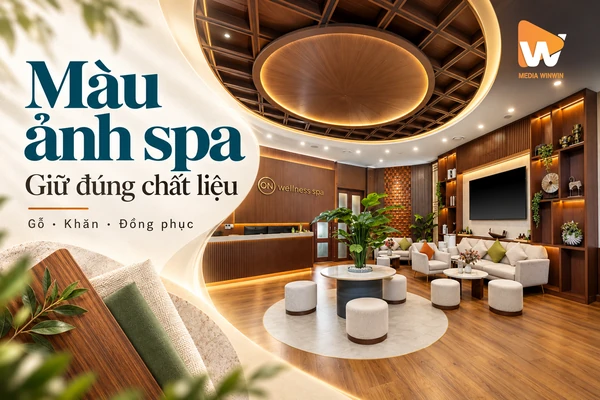 Giữ đúng màu gỗ, khăn và đồng phục trong bộ ảnh spa